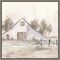 White Barn II by Chris Paschke 16-in. W x 16-in. H. Canvas Wall Art Print Framed in Grey